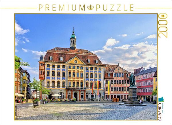 CALVENDO Puzzle Coburger Rathaus am Marktplatz | 2000 Teile Lege-Größe 90x67cm Foto-Puzzle für glückliche Stunden