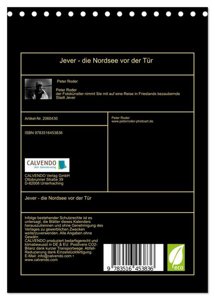 Produktbild: Jever - die Nordsee vor der T&uuml;r (Tischkalender 2026 DIN A5 hoch), CALVENDO Monatskalender