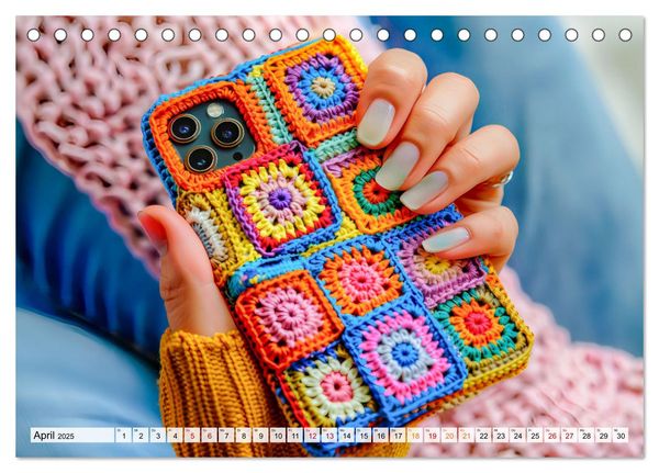 'Granny Square Kunst - Ein Jahr voller kreativer Häkelideen (Tischkalender 2025 DIN A5 quer 