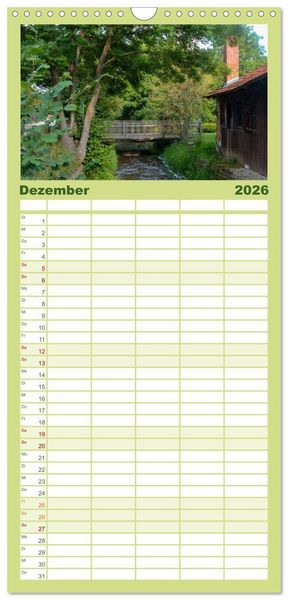 Produktbild: Familienplaner 2026 - In und um Ostheim vor der Rh&ouml;n mit 5 Spalten (Wandkalender, 21 x 45 cm) CALVENDO