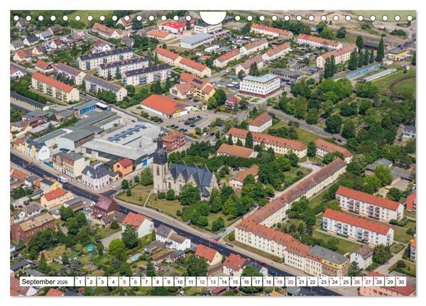 Produktbild: Lutherstadt Wittenberg - Stadt der Reformation aus der Vogelperspektive (Wandkalender 2026 DIN A4 quer), CALVENDO Monatskalender
