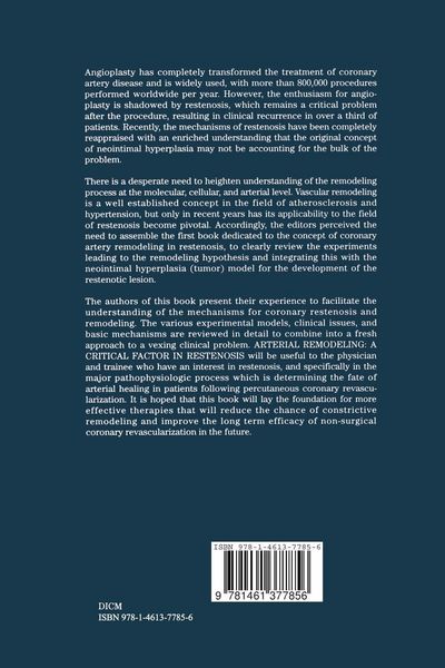 Produktbild: Arterial Remodeling: A Critical Factor in Restenosis