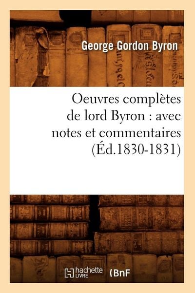Produktbild: Oeuvres compl&egrave;tes de lord Byron