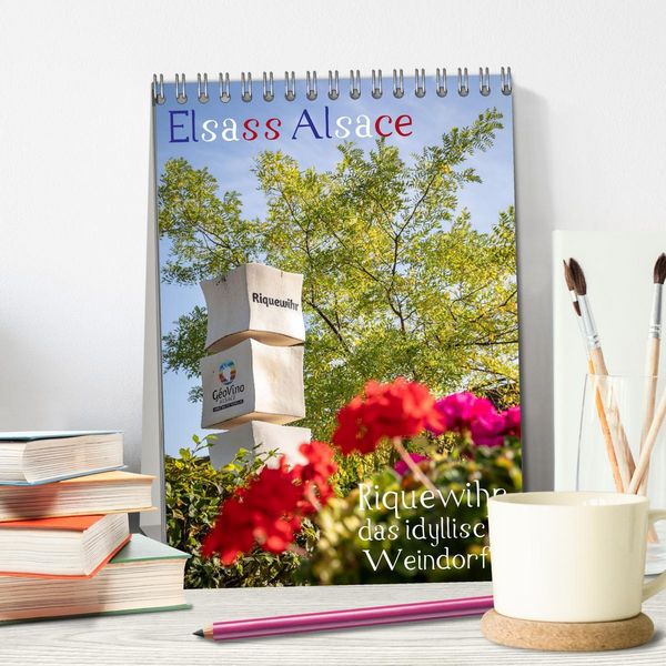 Produktbild: Elsass Alsace Riquewihr, das idyllische Weindorf (Tischkalender 2026 DIN A5 hoch), CALVENDO Monatskalender