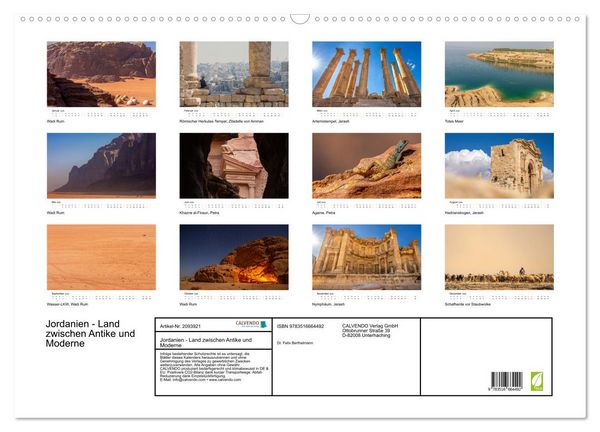 Produktbild: Jordanien - Land zwischen Antike und Moderne (Wandkalender 2026 DIN A2 quer), CALVENDO Monatskalender