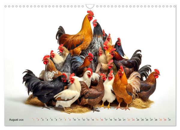 Produktbild: H&uuml;hner Alarm (Wandkalender 2026 DIN A3 quer), CALVENDO Monatskalender