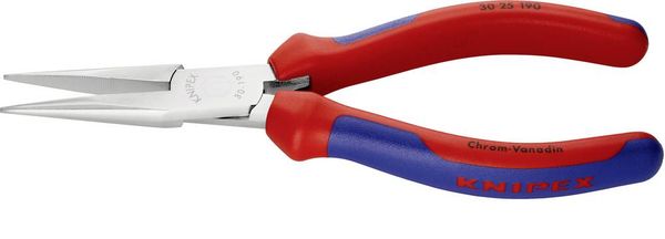 Produktbild: Knipex 30 25 190 Werkstatt Flachrundzange Gerade Chrom-Vanadium Elektrostahl 190mm