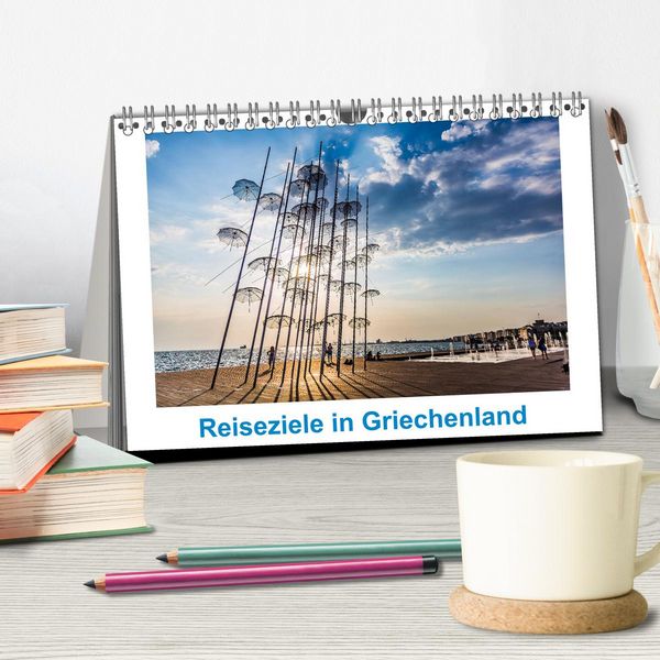 Produktbild: Reiseziele in Griechenland (Tischkalender 2026 DIN A5 quer), CALVENDO Monatskalender