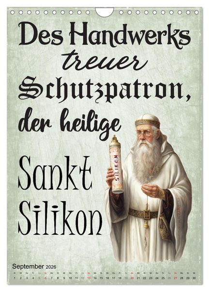 Produktbild: Handwerker Spr&uuml;che (Wandkalender 2026 DIN A4 hoch), CALVENDO Monatskalender