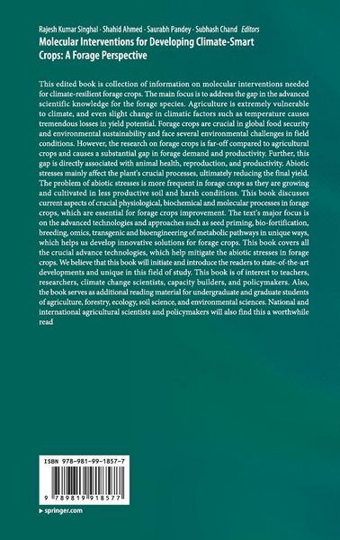 Produktbild: Molecular Interventions for Developing Climate-Smart Crops: A Forage Perspective