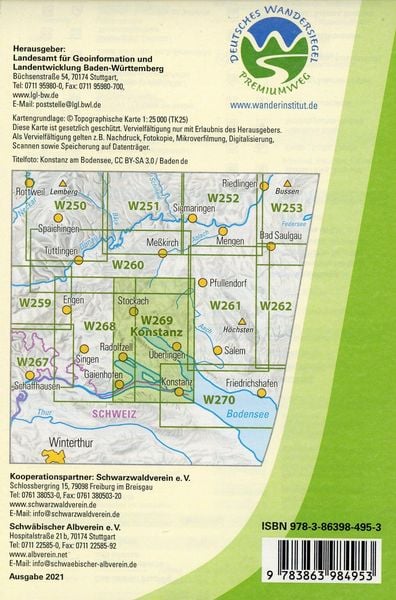 Produktbild: W269 Wanderkarte 1:25 000 Konstanz