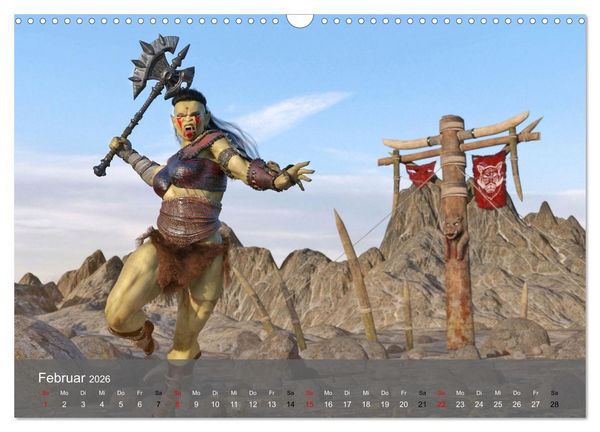 Produktbild: Welt der Orks (Wandkalender 2026 DIN A3 quer), CALVENDO Monatskalender