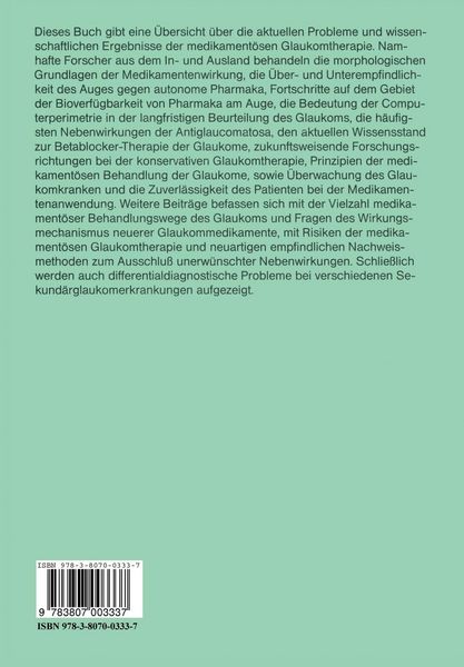 Produktbild: Medikament&ouml;se Glaukomtherapie