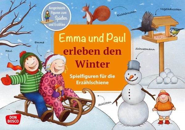 Emma und Paul erleben den Winter. Erzählschienen-Figurenset, Set von Monika Lehner, Don Bosco