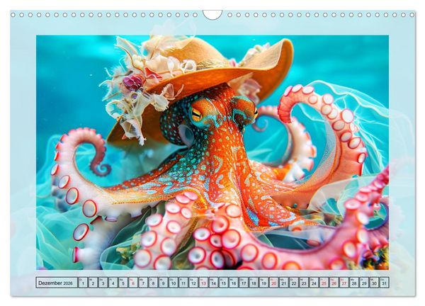 Produktbild: Tintenfisch Fashion. Coole Models zeigen die Trends (Wandkalender 2026 DIN A3 quer), CALVENDO Monatskalender