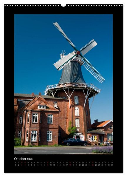 Produktbild: Windm&uuml;hlen in Deutschland (hochwertiger Premium Wandkalender 2026 DIN A2 hoch), Kunstdruck in Hochglanz