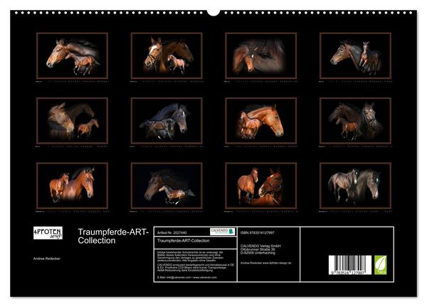 Produktbild: Traumpferde-ART-Collection (hochwertiger Premium Wandkalender 2026 DIN A2 quer), Kunstdruck in Hochglanz