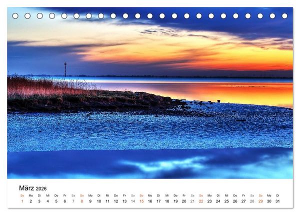 Produktbild: Nordseebad Wremen - Strandimpressionen (Tischkalender 2026 DIN A5 quer), CALVENDO Monatskalender