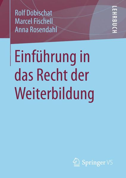 Produktbild: Einführung in das Recht der Weiterbildung