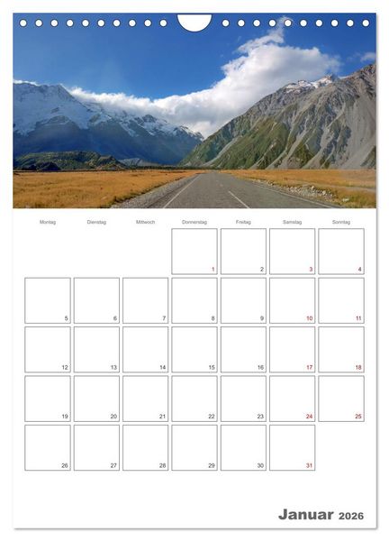 Produktbild: Neuseeland &ndash; Unterwegs auf Traumstra&szlig;en der S&uuml;dinsel (Wandkalender 2026 DIN A4 hoch), CALVENDO Monatskalender