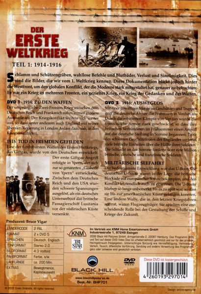 Produktbild: Der Erste Weltkrieg Teil 1: 1914-1916 [2 DVDs]