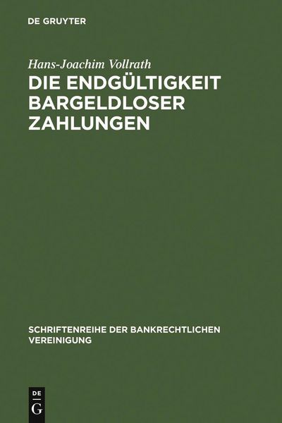 Produktbild: Die Endg&uuml;ltigkeit bargeldloser Zahlungen