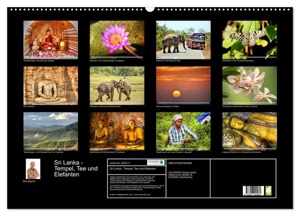 Produktbild: Sri Lanka - Tempel, Tee und Elefanten (Wandkalender 2026 DIN A2 quer), CALVENDO Monatskalender