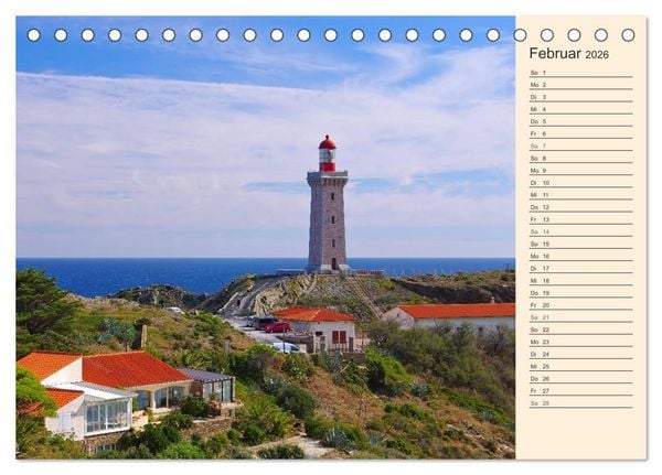 Produktbild: Cote Vermeille - Wo die Pyren&auml;en das Meer k&uuml;ssen (Tischkalender 2026 DIN A5 quer), CALVENDO Monatskalender
