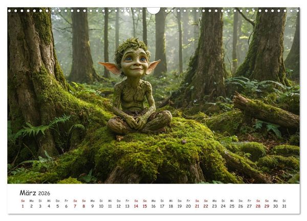 Produktbild: Keltische Legenden - Die kleinen Wesen der Natur (Wandkalender 2026 DIN A3 quer), CALVENDO Monatskalender