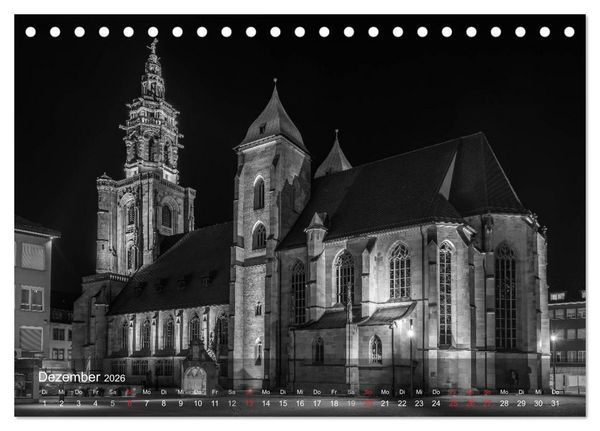 Produktbild: Heilbronn bei Nacht (Tischkalender 2026 DIN A5 quer), CALVENDO Monatskalender