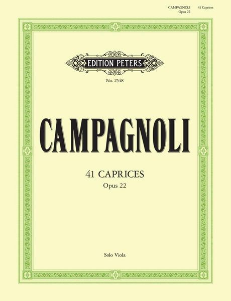 Produktbild: 41 Caprices Op.22 for Solo Viola