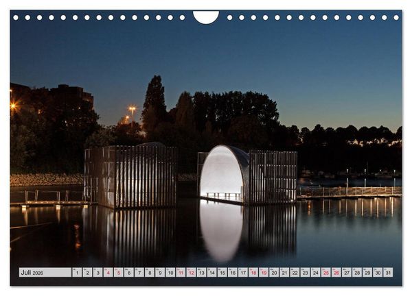 Produktbild: Es wird Nacht in Duisburg (Wandkalender 2026 DIN A4 quer), CALVENDO Monatskalender