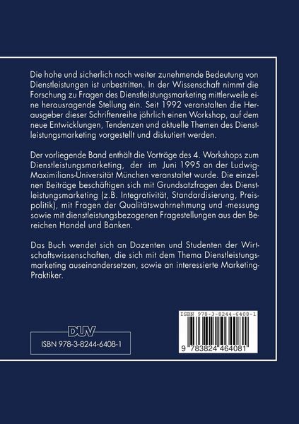 Produktbild: Grundsatzfragen und Herausforderungen des Dienstleistungsmarketing
