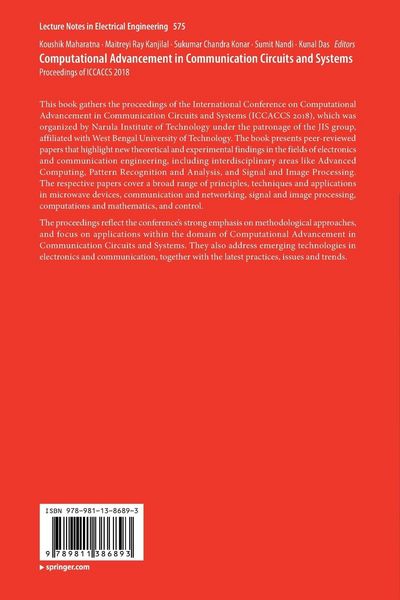 Produktbild: Computational Advancement in Communication Circuits and Systems