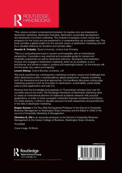 Produktbild: The Routledge Handbook of Destination Marketing