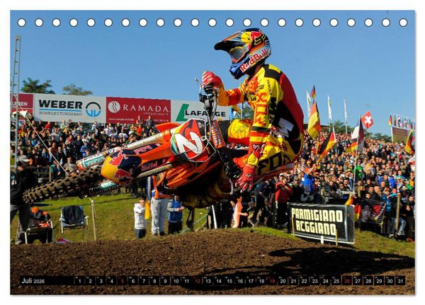 Produktbild: Blickpunkte Motocross (Tischkalender 2026 DIN A5 quer), CALVENDO Monatskalender