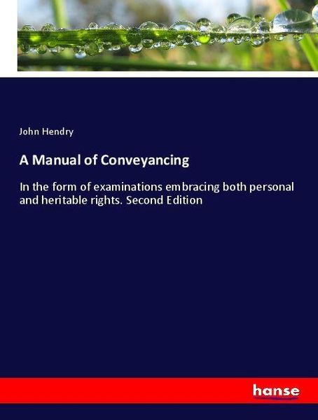 Produktbild: A Manual of Conveyancing