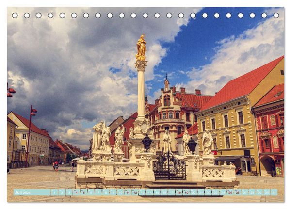 Produktbild: Maribor - Entspannde Stadt am Ufer der Drau (Tischkalender 2026 DIN A5 quer), CALVENDO Monatskalender
