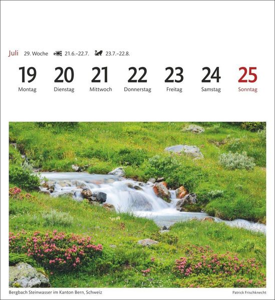 Produktbild: Alpen Sehnsuchtskalender 2027 - Wochenkalender mit 53 Postkarten