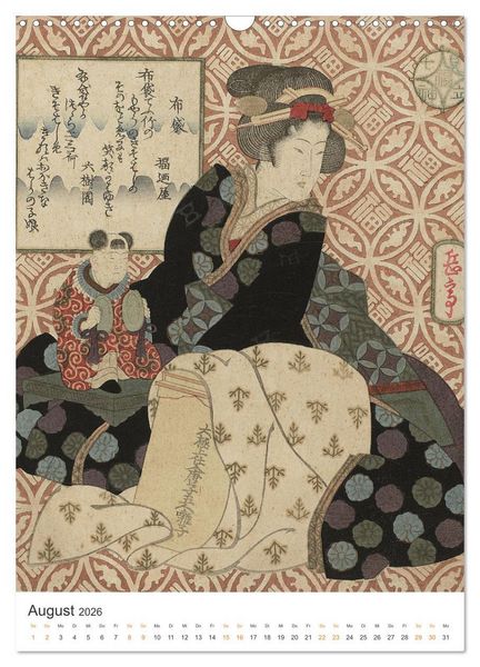 Produktbild: Kimonos und Karpfenmuster (Wandkalender 2026 DIN A3 hoch), CALVENDO Monatskalender