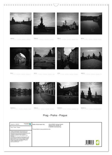 Produktbild: Prag - Praha - Prague (Wandkalender 2026 DIN A2 hoch), CALVENDO Monatskalender