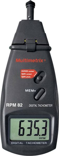 Multimetrix P06236902 Drehzahlmesser mechanisch, optisch 0.5 - 19999 U/min 2.5 - 99999 U/min