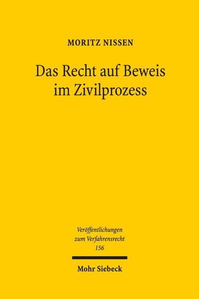 Produktbild: Das Recht auf Beweis im Zivilprozess