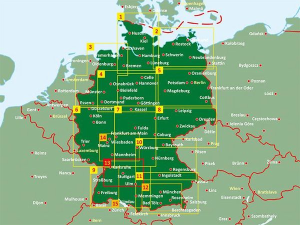 Produktbild: freytag & berndt Stra&szlig;enkarte Rund um Stuttgart 1:150.000
