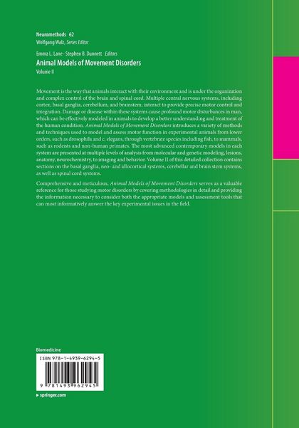 Produktbild: Animal Models of Movement Disorders