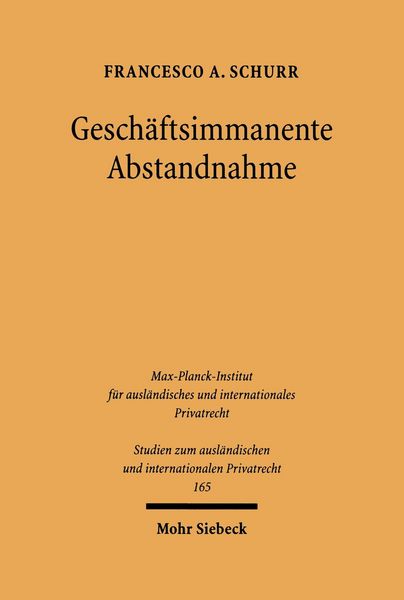 Produktbild: Gesch&auml;ftsimmanente Abstandnahme