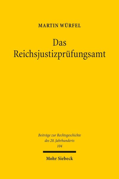 Produktbild: Das Reichsjustizpr&uuml;fungsamt