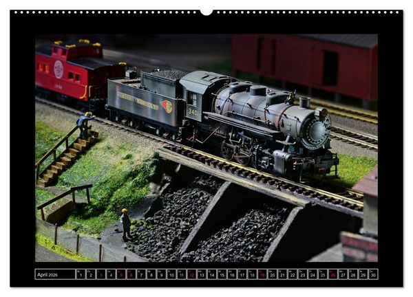 Produktbild: Amerikanische Modelleisenbahnen (Wandkalender 2026 DIN A2 quer), CALVENDO Monatskalender