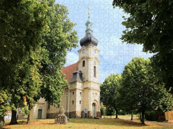 Produktbild: CALVENDO Puzzle Dorfkirche Meseberg, Brandenburg | 1000 Teile Lege-Gr&ouml;&szlig;e 64x48cm Foto-Puzzle f&uuml;r gl&uuml;ckliche Stunden