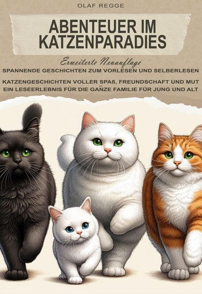 Produktbild: Abenteuer im Katzenparadies, erweiterte Neuauflage: Spannende Geschichten zum Vorlesen und Selberlesen